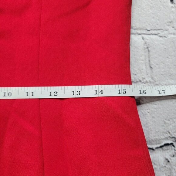 Vintage Andrea Polizzi For Rex Lester Red Sleeveless Dress Size 8 - Picture 11 of 12